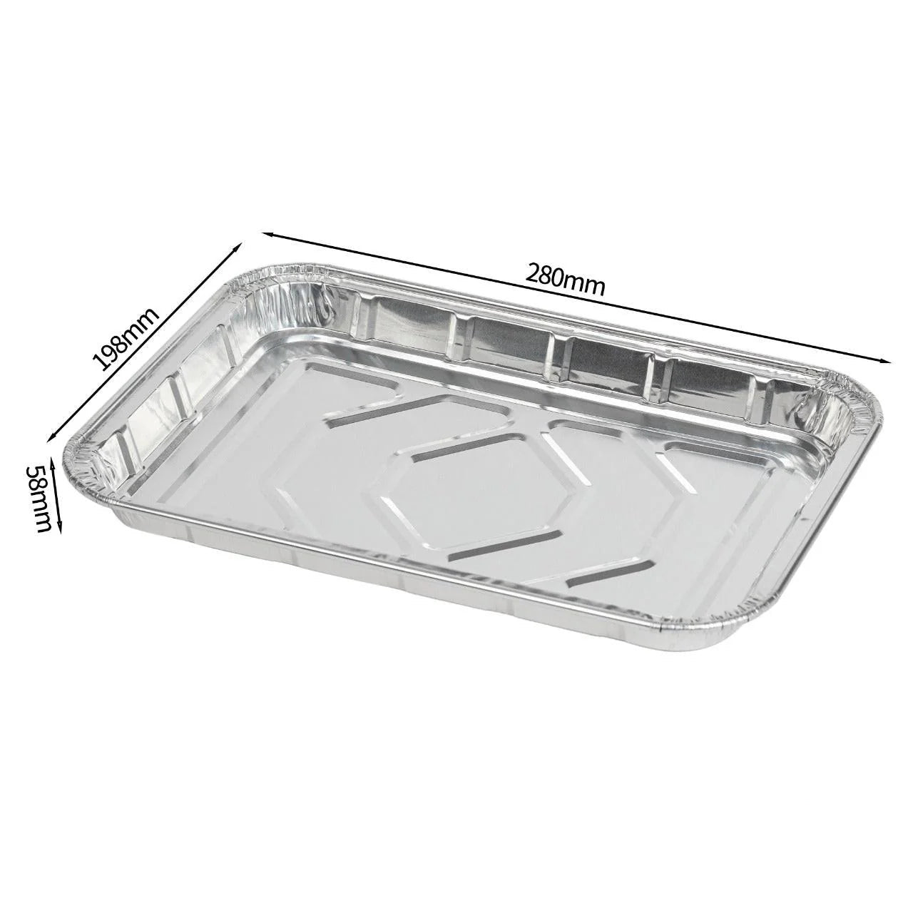 125x Aluminium Bak  2000 ml  280 x 198 x 58 mm