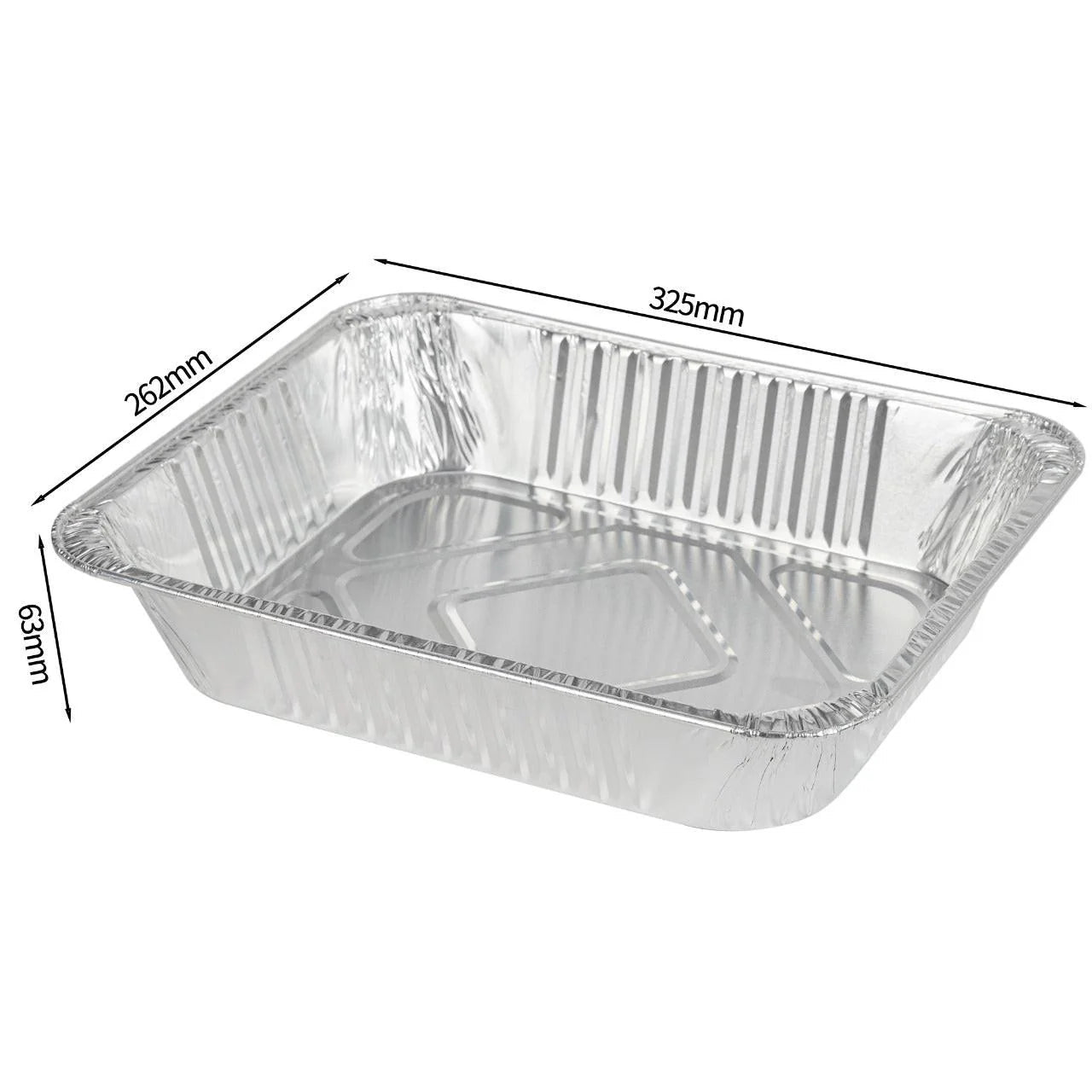 100x Aluminium Schaal 325x262x63mm 3500ml