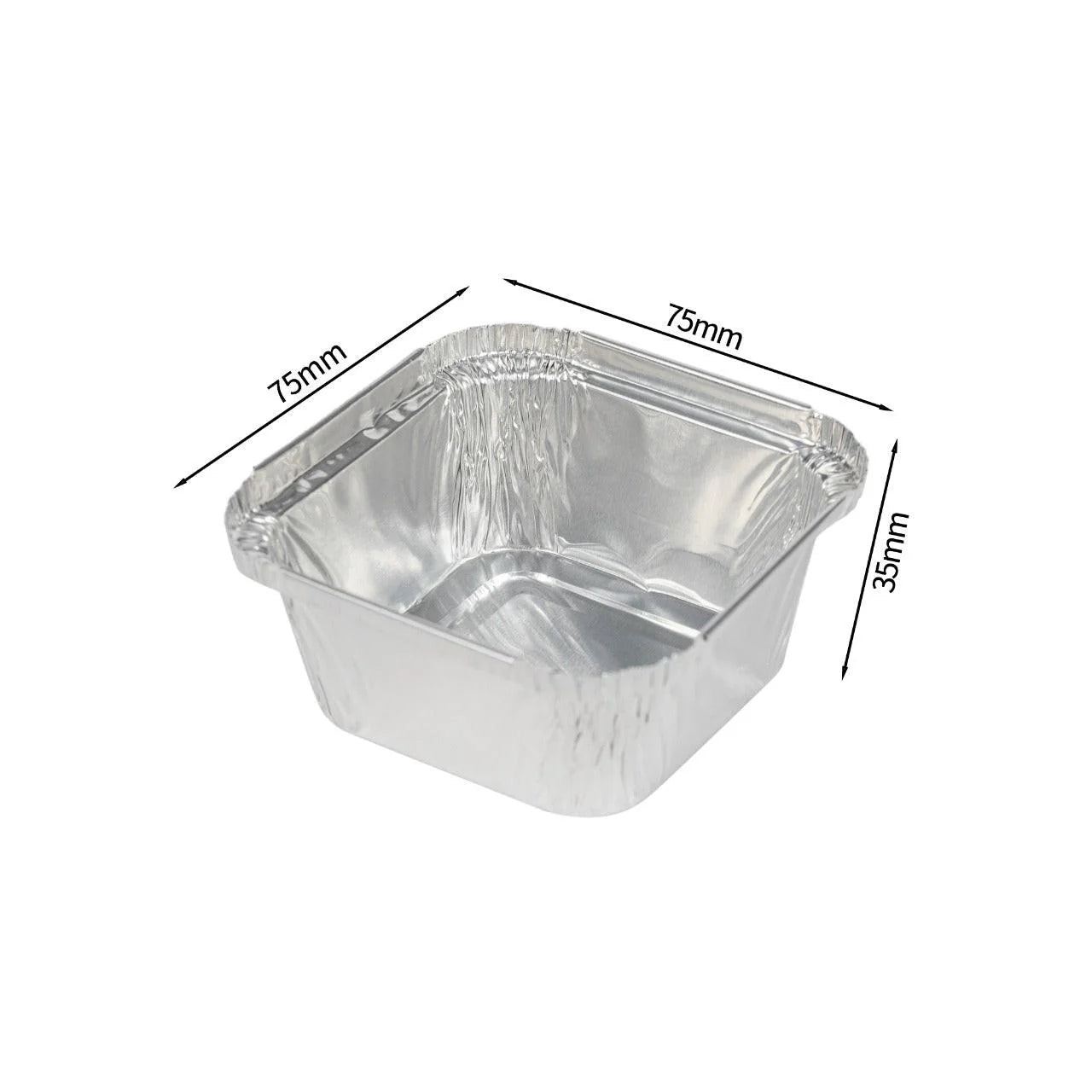 1000x Aluminium bak 75x75x35 mm 95ml