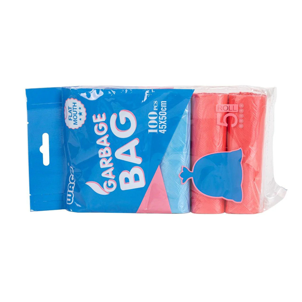 100x Afvalzakken 45x50 cm – Rood &amp; Blauw – HDPE –  25 liter