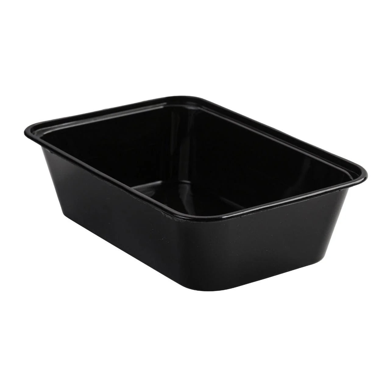 300x Maaltijdbak PP 650ml Zwart