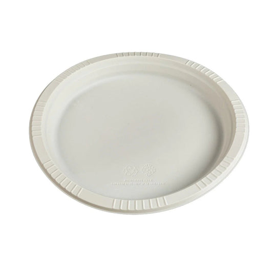 250x Herbruikbaar Bord Ø25,5 cm – PP &amp; Mais – 10 inch – 2,5 cm hoog