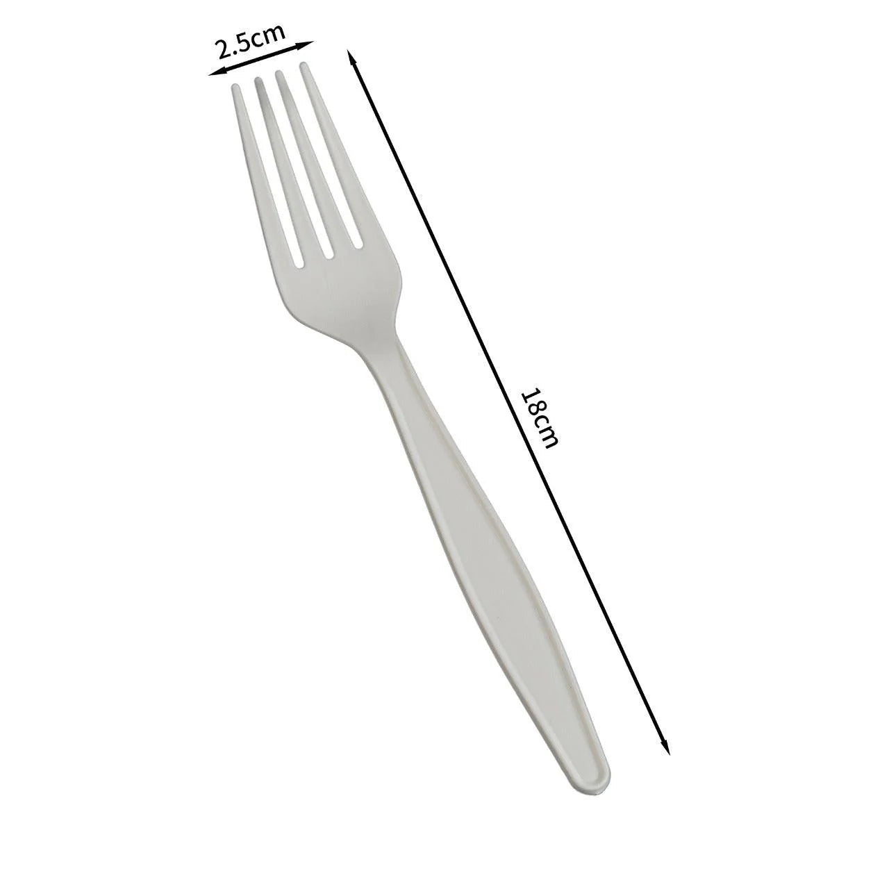 50x Herbruikbare Vork 180mm – Wit