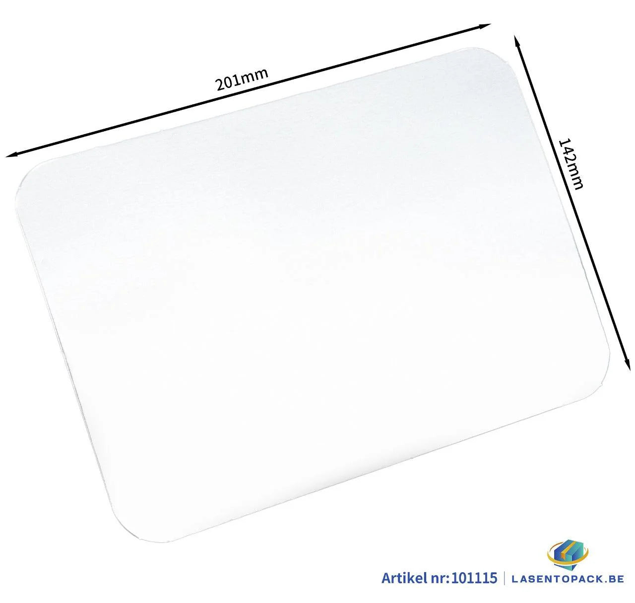 125x Deksel voor Aluminium Bak 750 ml – 201x142 mm