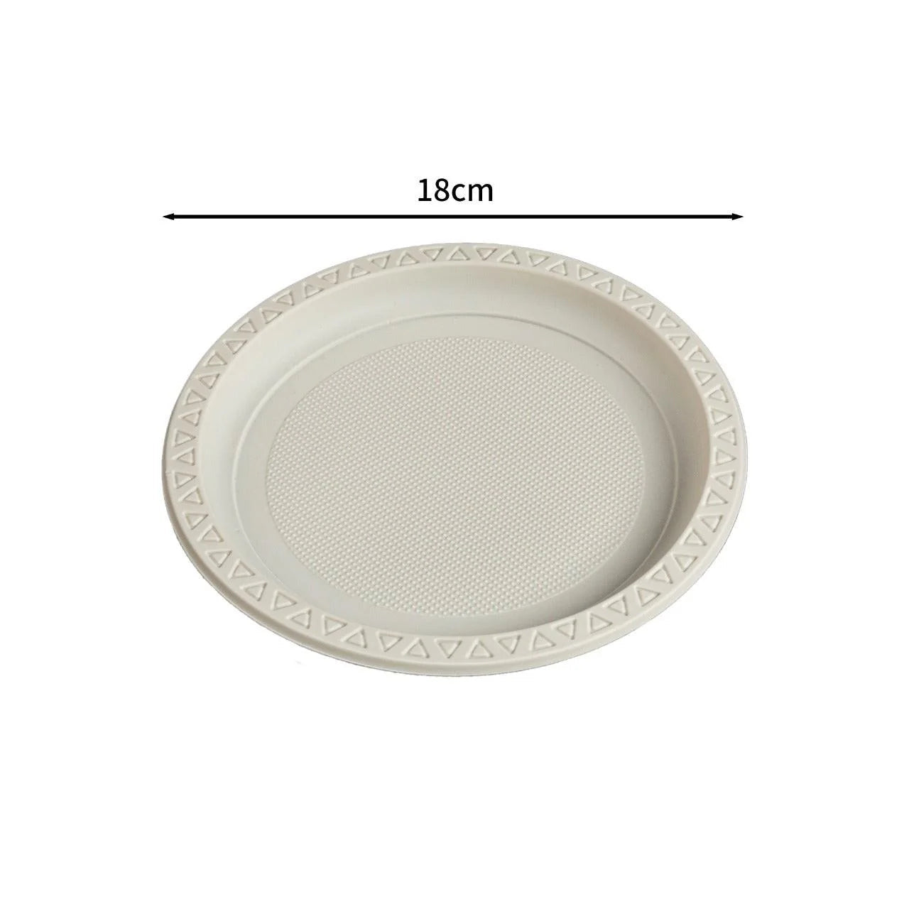 400x Herbruikbaar Bord Ø18 cm PP & Mais 7 inch 2 cm hoog