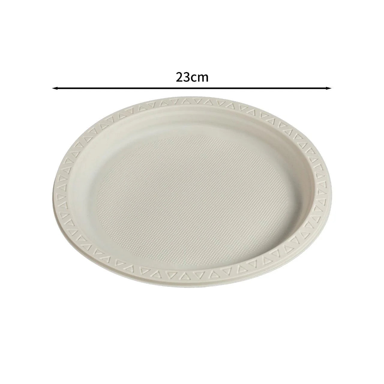 250x Herbruikbaar Bord Ø23 cm – PP &amp; Mais – 9 inch – 2,5 cm hoog