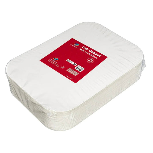 125x Deksel voor Aluminium Bak 1900 ml – 242 x 172 mm