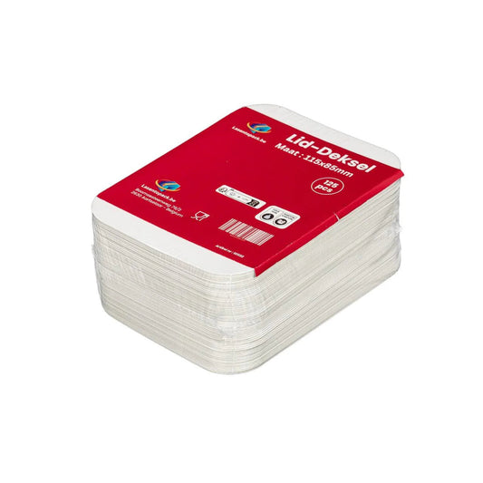 1000x Deksel voor Aluminium Bak 220 ml – 115 x 85 mm