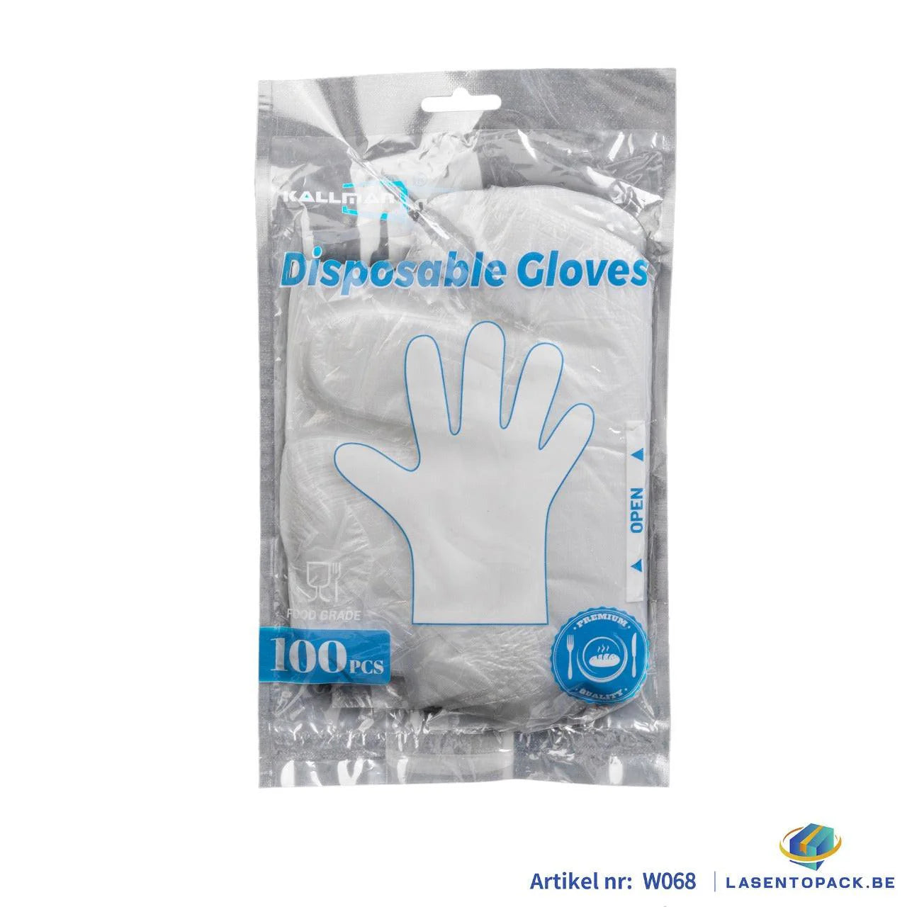Plastic Handschoenen – Grof PE – Transparant – 100 stuks