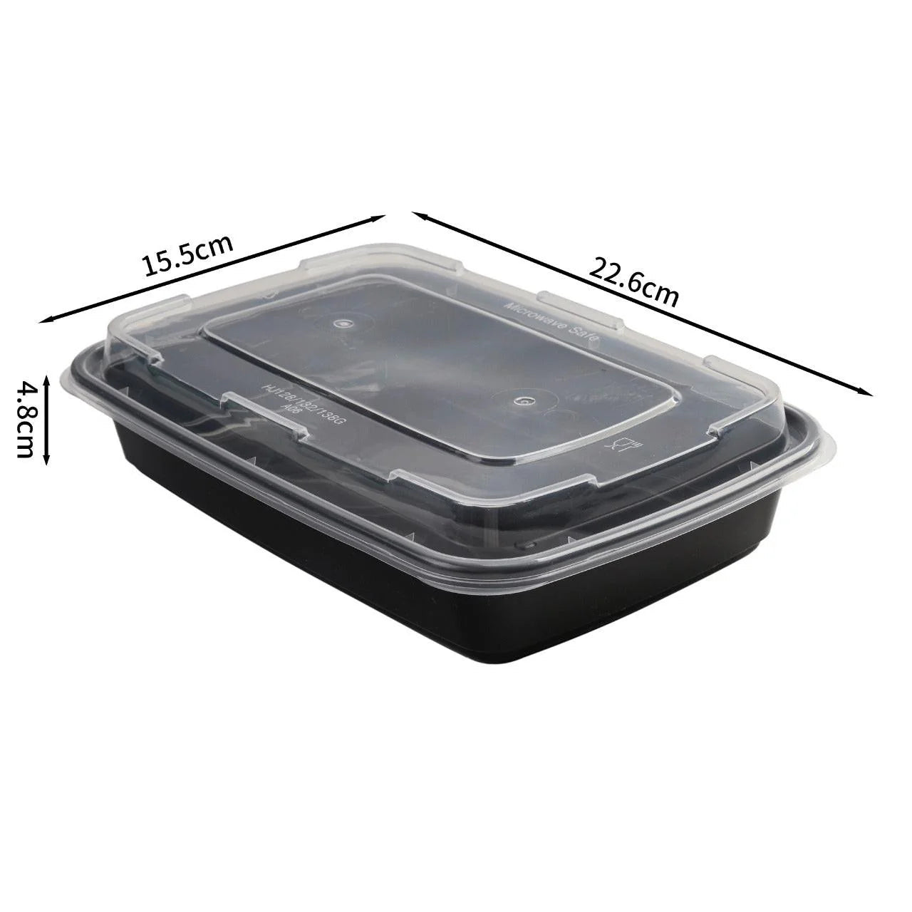 150x Maaltijdbak PP 940ml met Deksel – Zwart | Stevig en Herbruikbaar (Set)