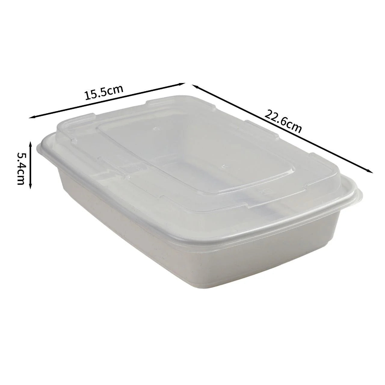 150x Maaltijdbak PP 1070ml met Deksel – Wit | Stevig en Herbruikbaar (Set)
