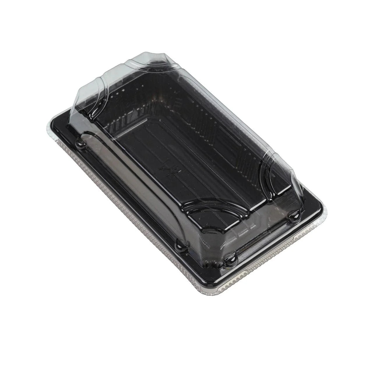 400x Sushi Tray + Deksel 160x91x20mm – Zwart