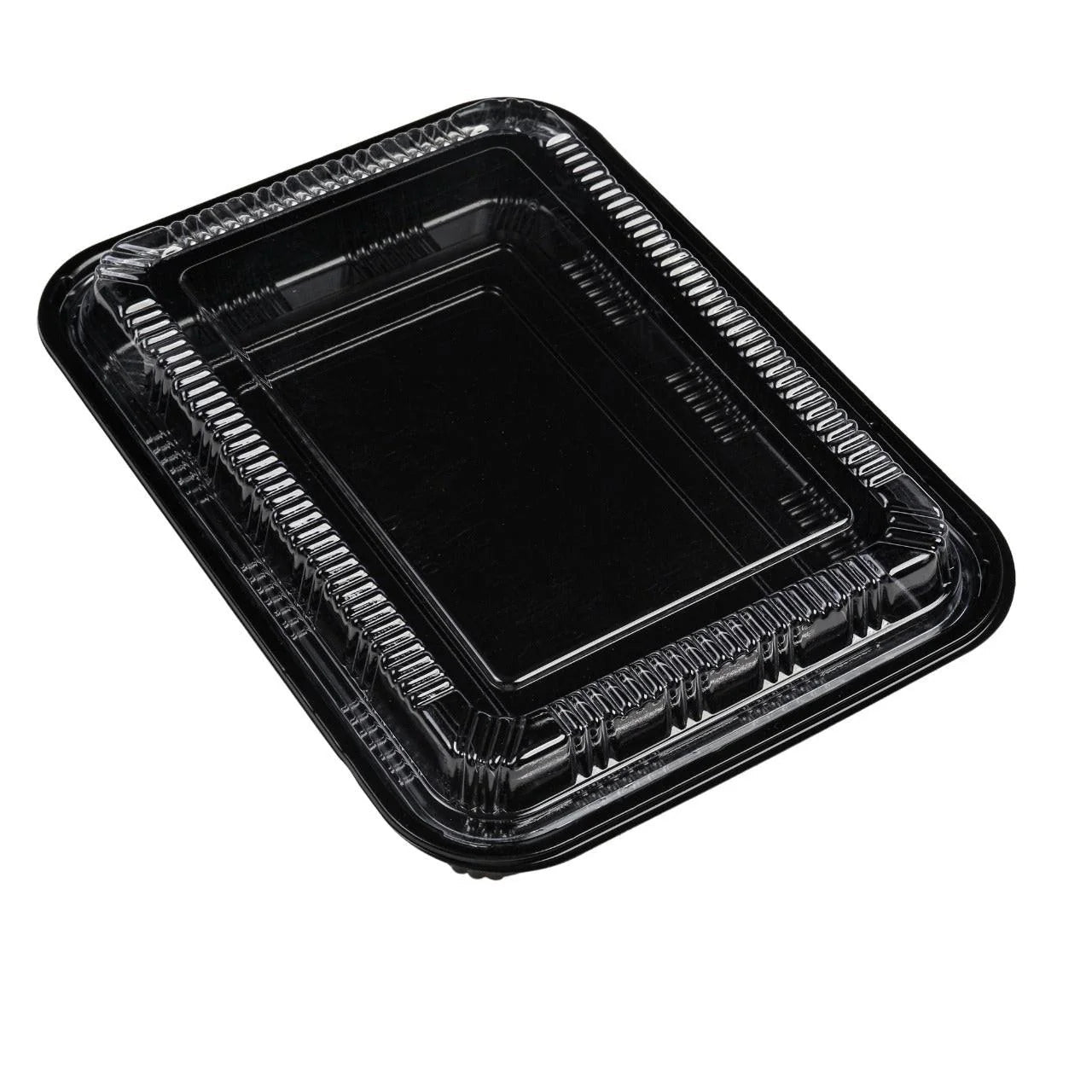 200x Sushi Tray + Deksel 268x200x34mm – Zwart