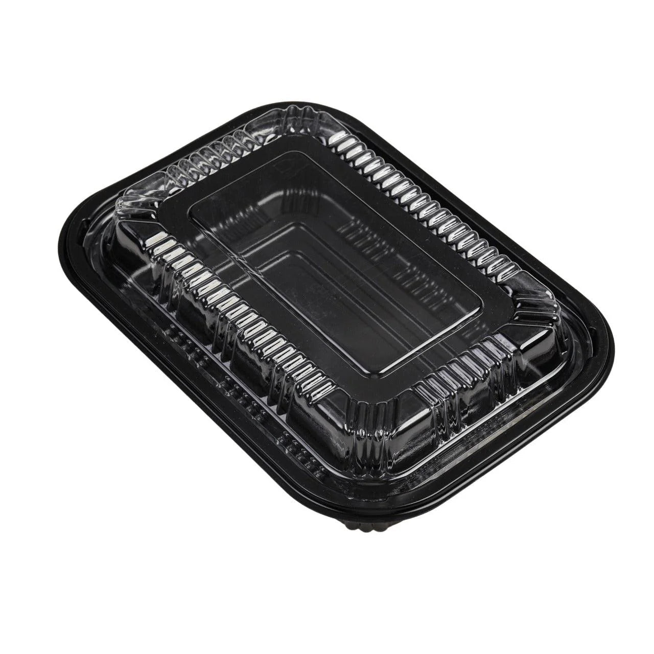 400x Sushi Tray + Deksel 185x133x34mm – Zwart