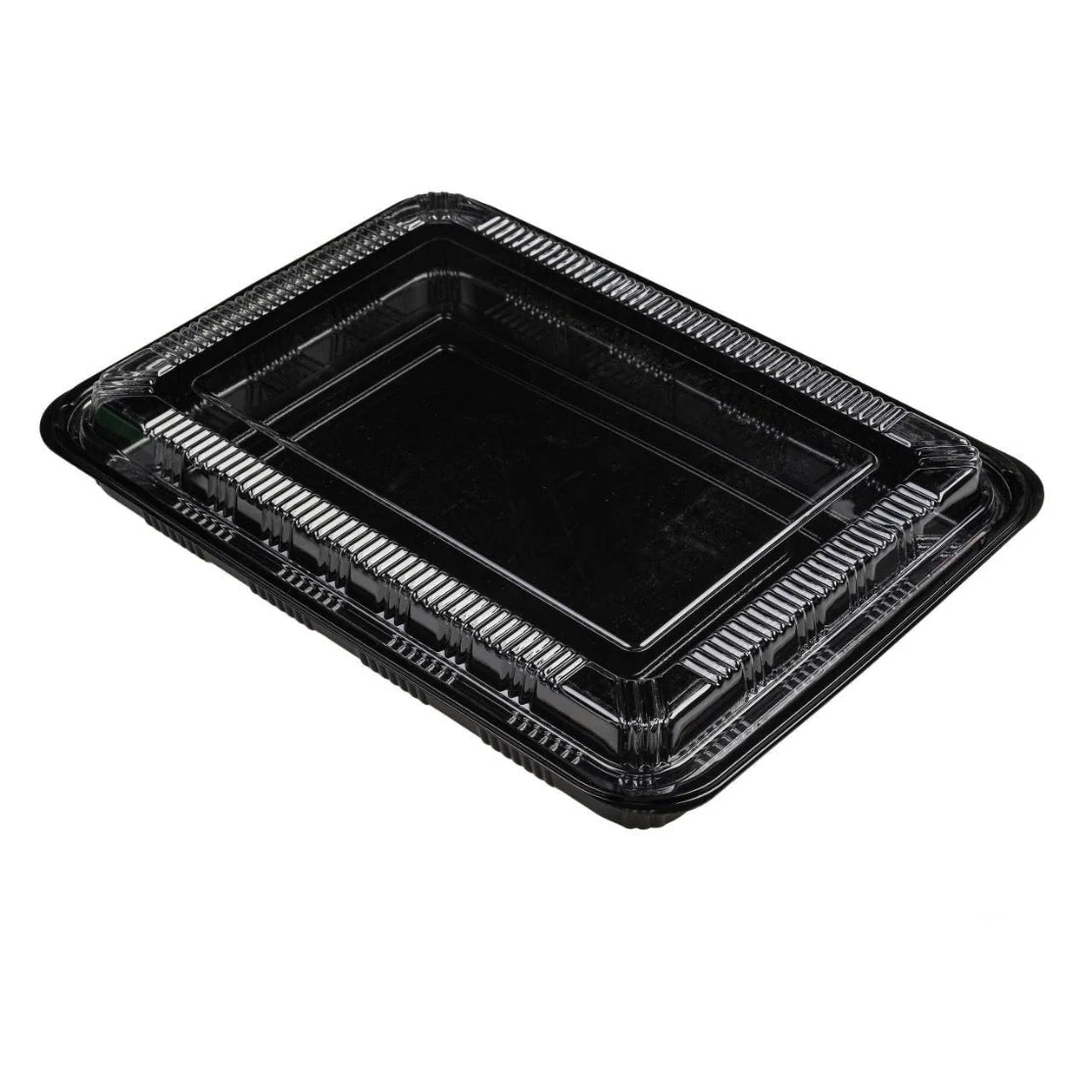 200x Sushi Tray + Deksel 331x245x33mm – Zwart