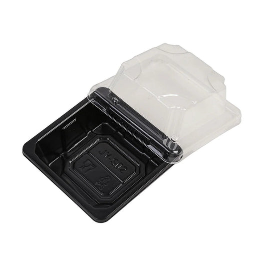 1200x Sushi Tray + Deksel 84x79x24mm – Zwart