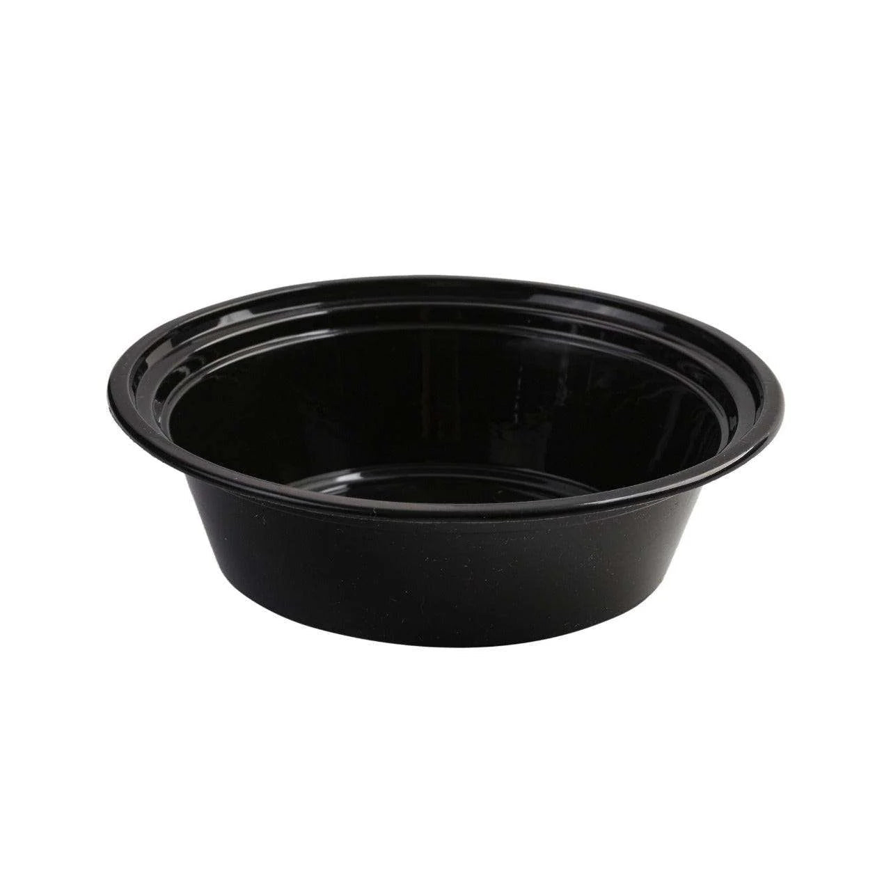 150x Asian Soep / Poke Bowl met deksel  500 ml  Zwart PP (set)