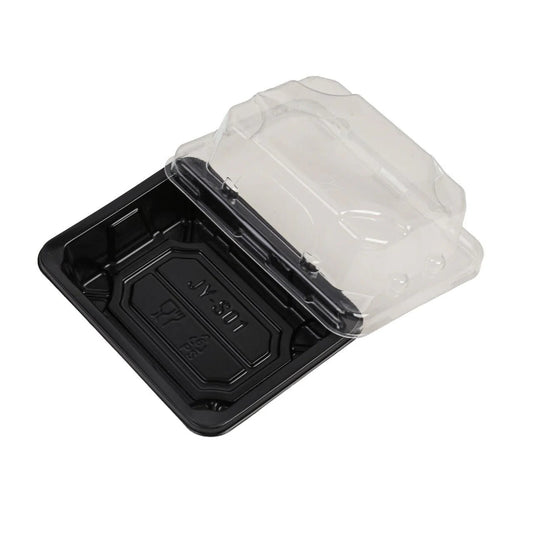 1200x Sushi Tray + Deksel 96x71x21mm – Zwart