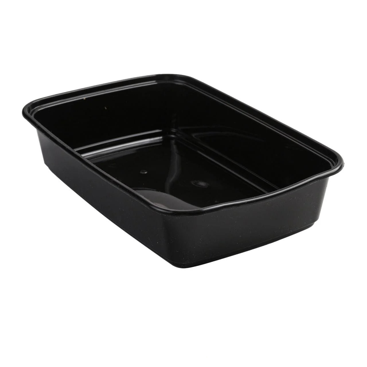 150x Maaltijdbak PP 1180ml met Deksel – Zwart | Stevig en Herbruikbaar (Set)