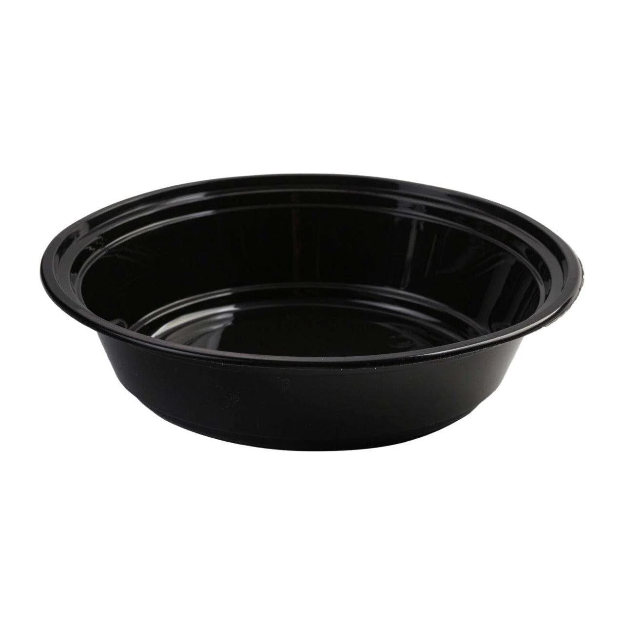 150x Asian Soep / Poke Bowl met deksel 700 ml Zwart PP (set)