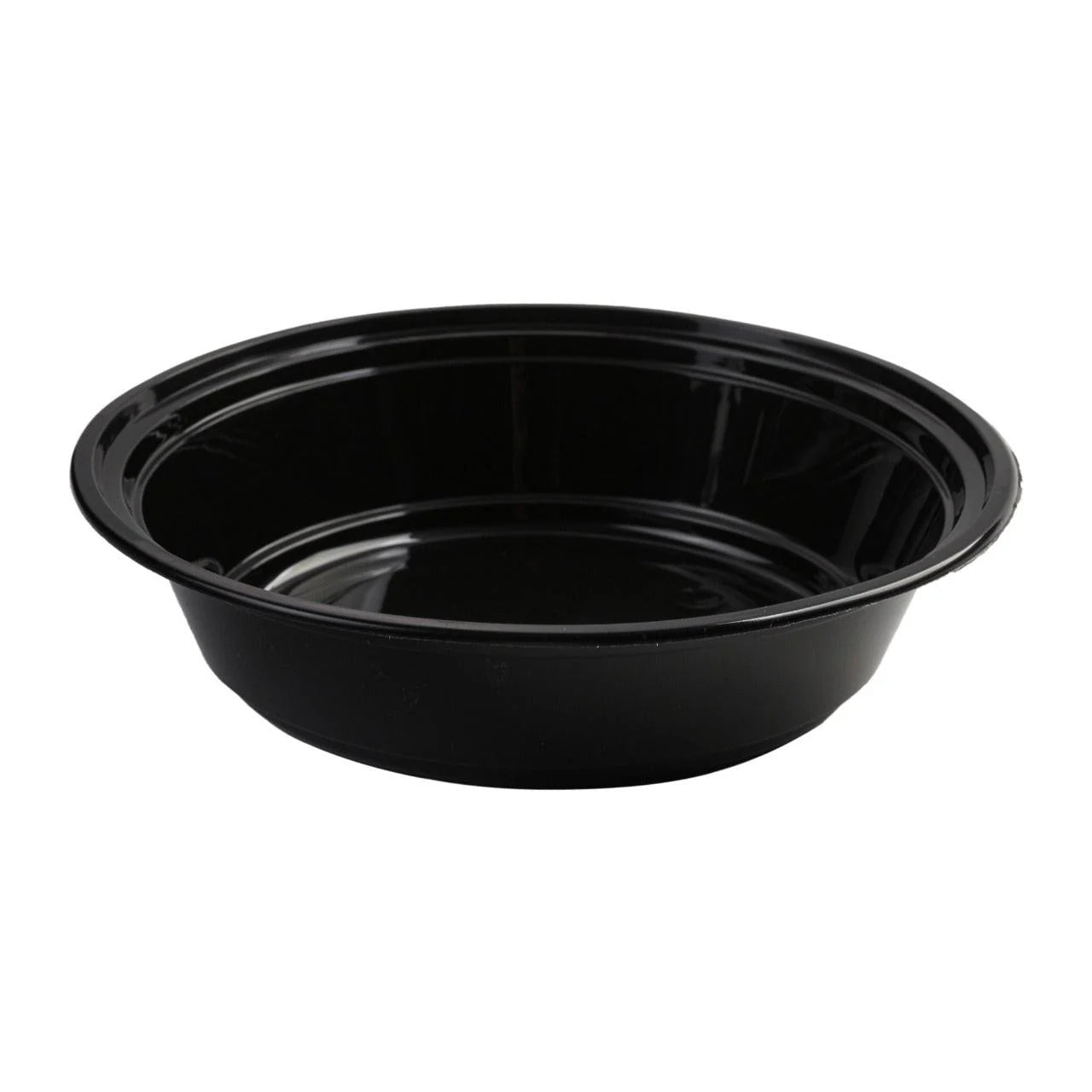 150x Asian Soep / Poke Bowl met deksel 700 ml Zwart PP (set)