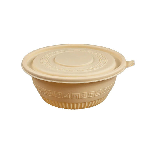 200x Maaltijdbowl 800ml met Deksel Ø 17,5 cm Gemaakt van PP & Maïs