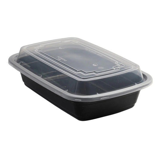150x Maaltijdbak PP 710ml met Deksel – Zwart | Stevig en Herbruikbaar (Set)