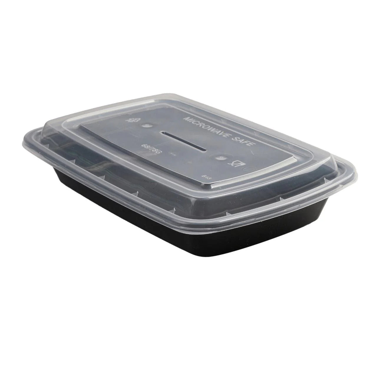 150x Maaltijdbak PP 780ml met Deksel – Zwart | Stevig en Herbruikbaar (Set)