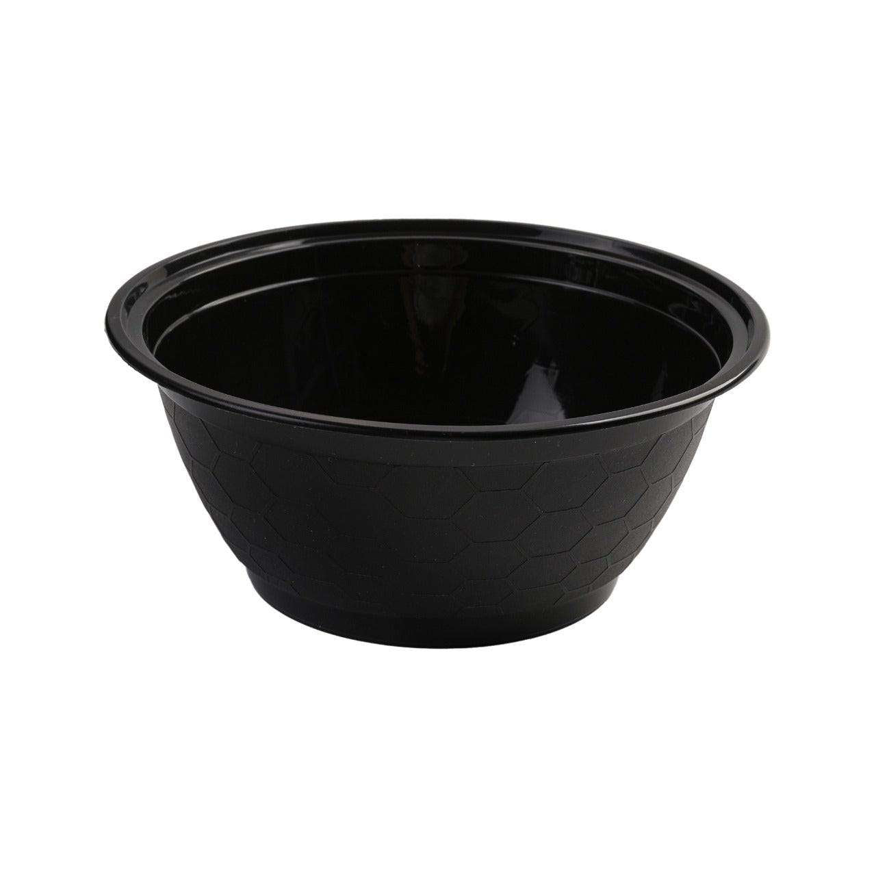 150x Asian Soep / Poke Bowl met deksel 1120 ml Zwart PP (set)