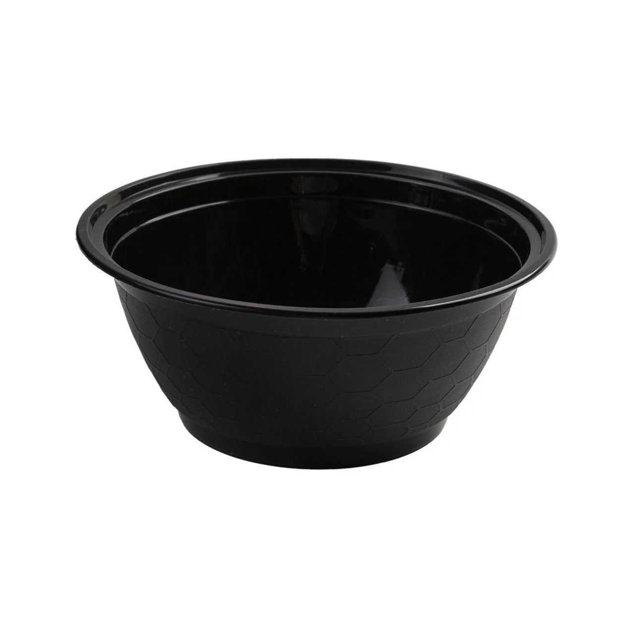 150x Asian Soep / Poke Bowl met deksel 1120 ml Zwart PP (set)