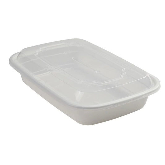 150x Maaltijdbak PP 910ml met Deksel – Wit | Stevig en Herbruikbaar (Set)
