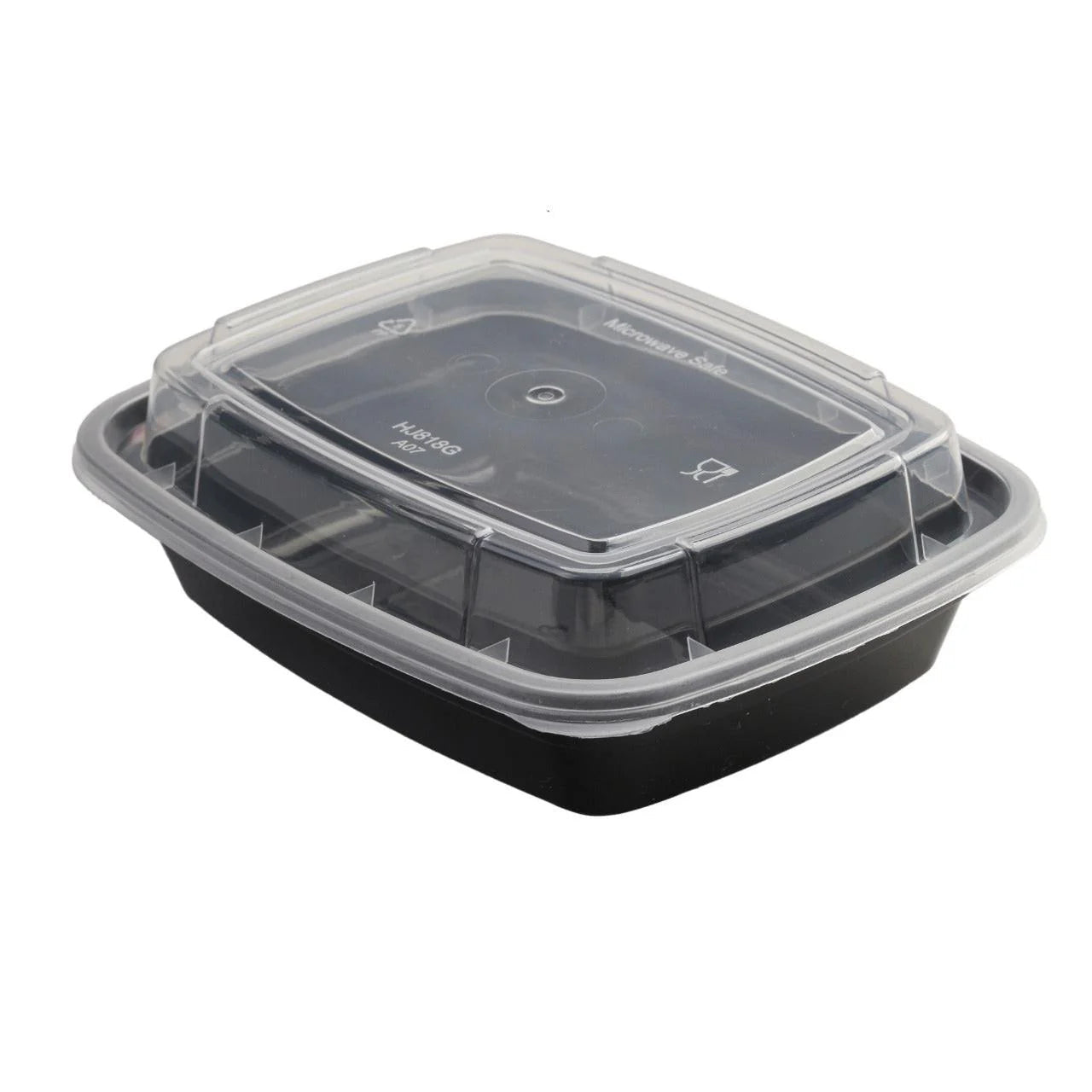 150x Maaltijdbak PP 380ml met Deksel – Zwart | Stevig en Herbruikbaar (Set)