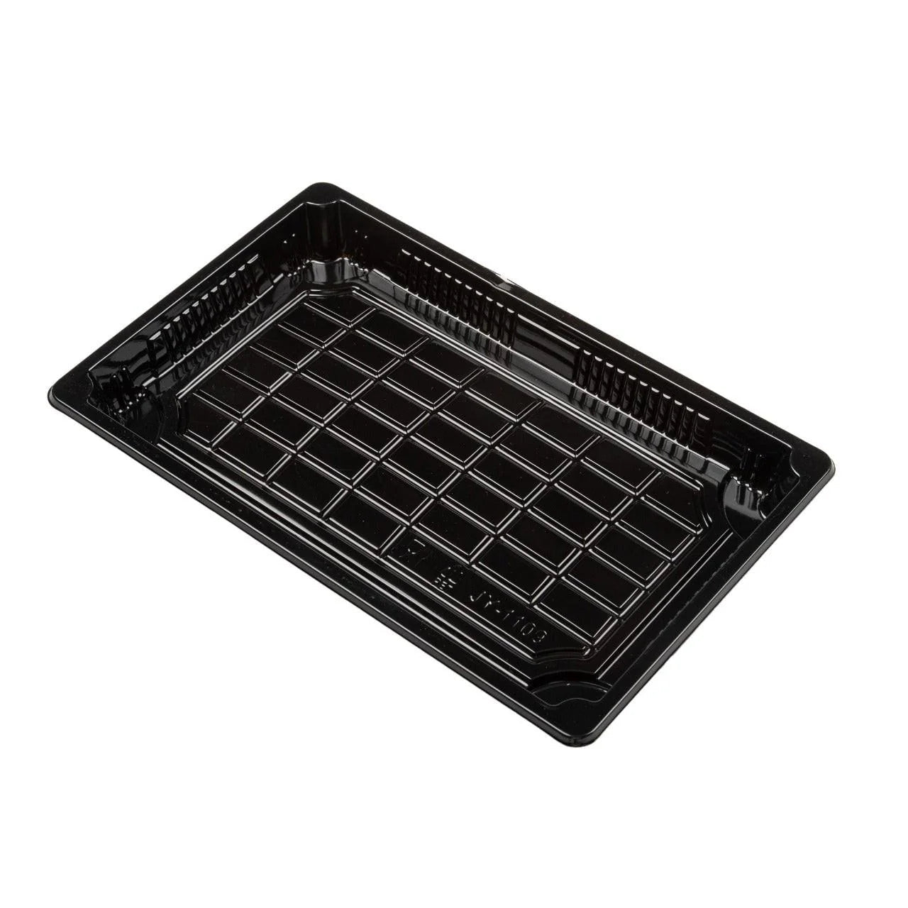 400x Sushi Tray + Deksel 240x150x20mm – Zwart