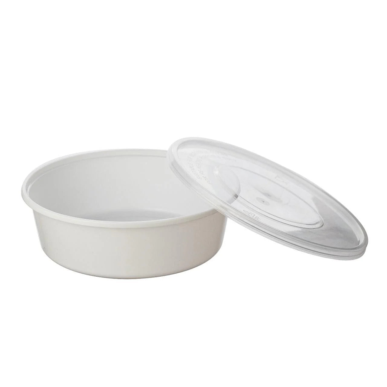 450x Asian Soep- of Pokébowl + Deksel – 300 ml 10oz – Wit – Herbruikbaar PP