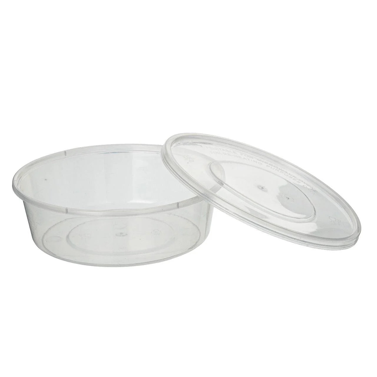 450x Asian Soep- of Pokébowl + Deksel  300 ml 10oz Transparant Herbruikbaar PP