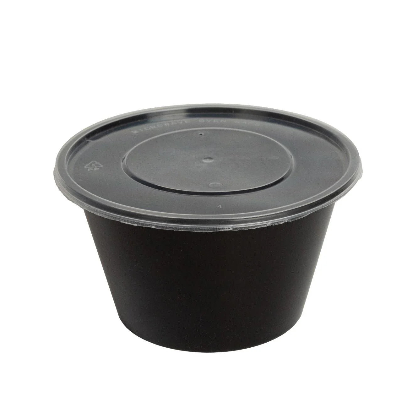 300x Asian Soep of Poke Bowl + deksel 1000ml Zwart Herbruikbaar PP