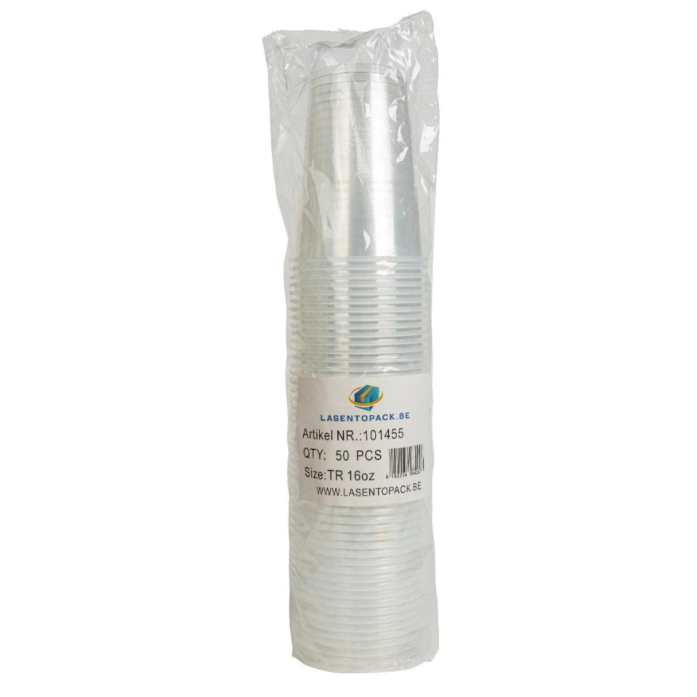 Transparante Plastic Bierbekers 500 ml (1000 stuks) – PP | Stevig en helder