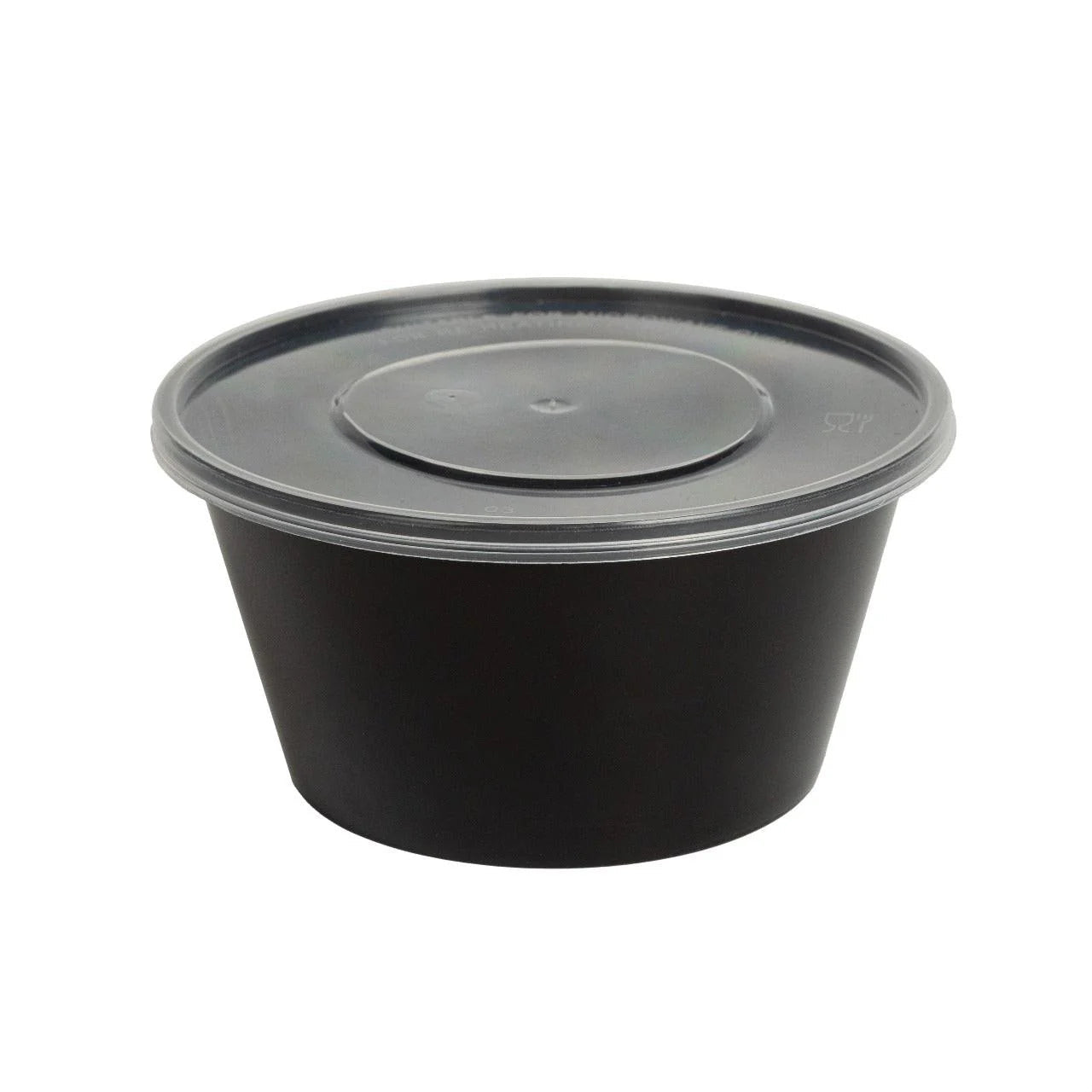 450x Asian Soep of Poke Bowl + deksel 450ml 16oz Zwart Herbruikbaar PP