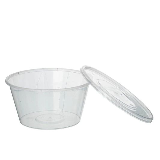 450x Asian Soep of Poke Bowl + deksel 480/500ml  16oz Transparant Herbruikbaar PP
