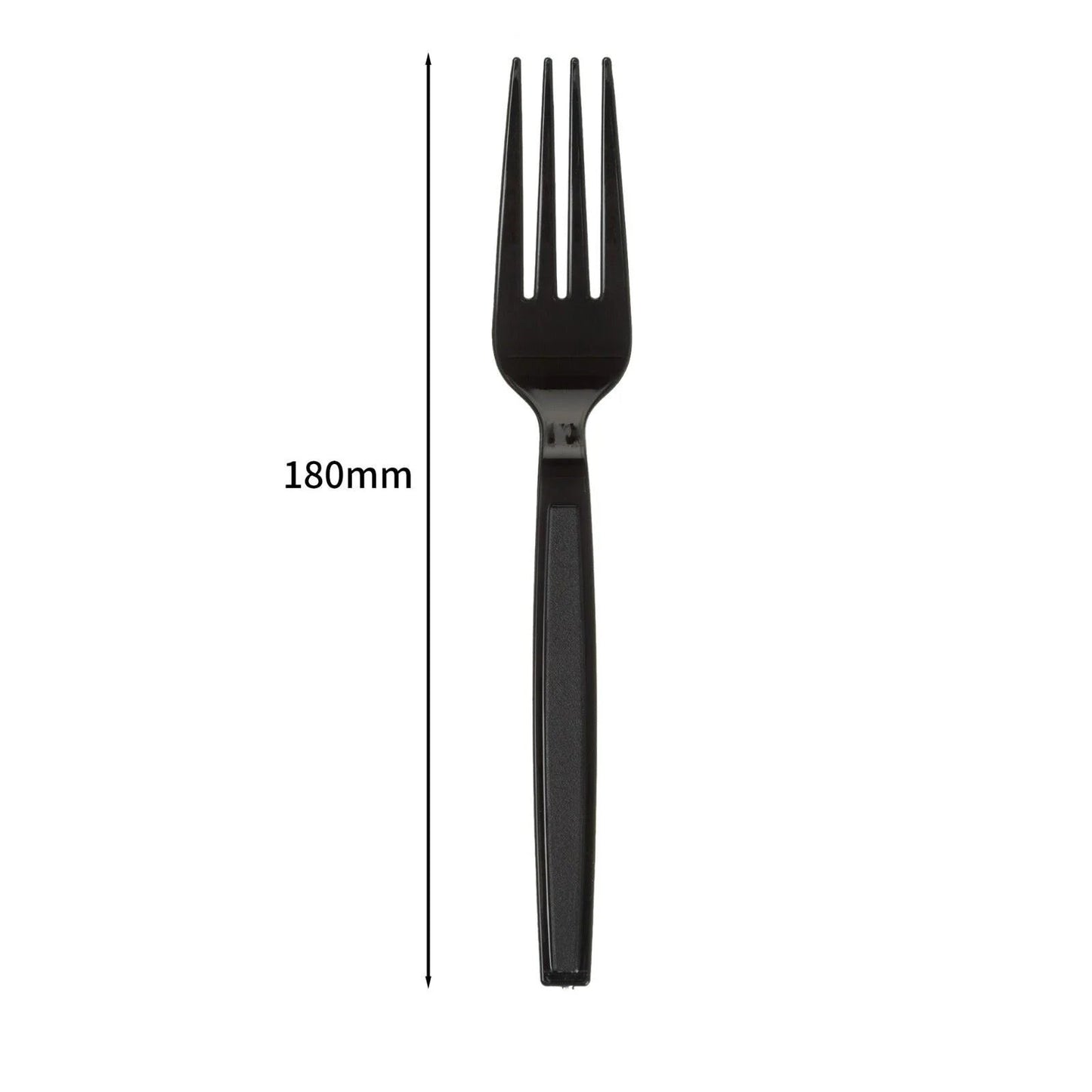 Vorken reusable herbruikbaar zwart bestek PS 180mm a 2000 stuks