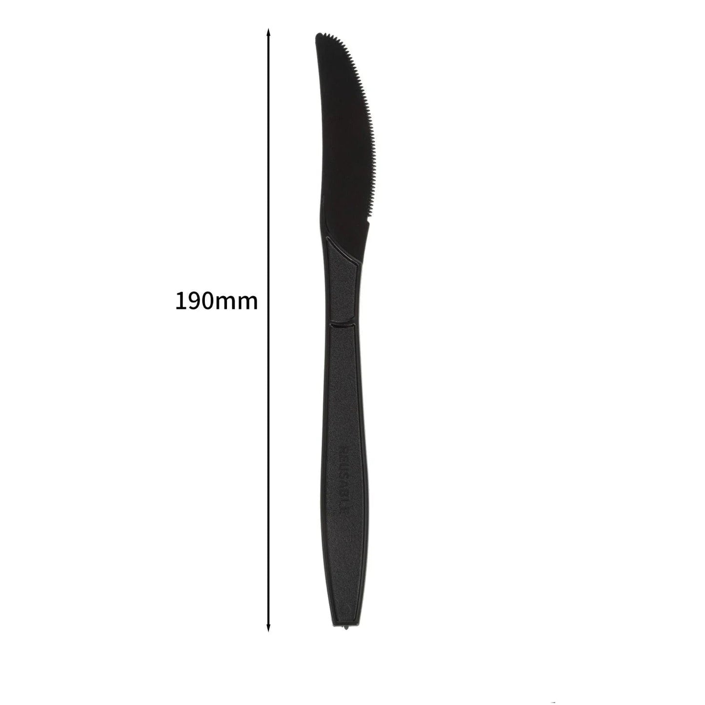 Herbruikbare Zwarte Messen PS 190 mm – 2000 stuks