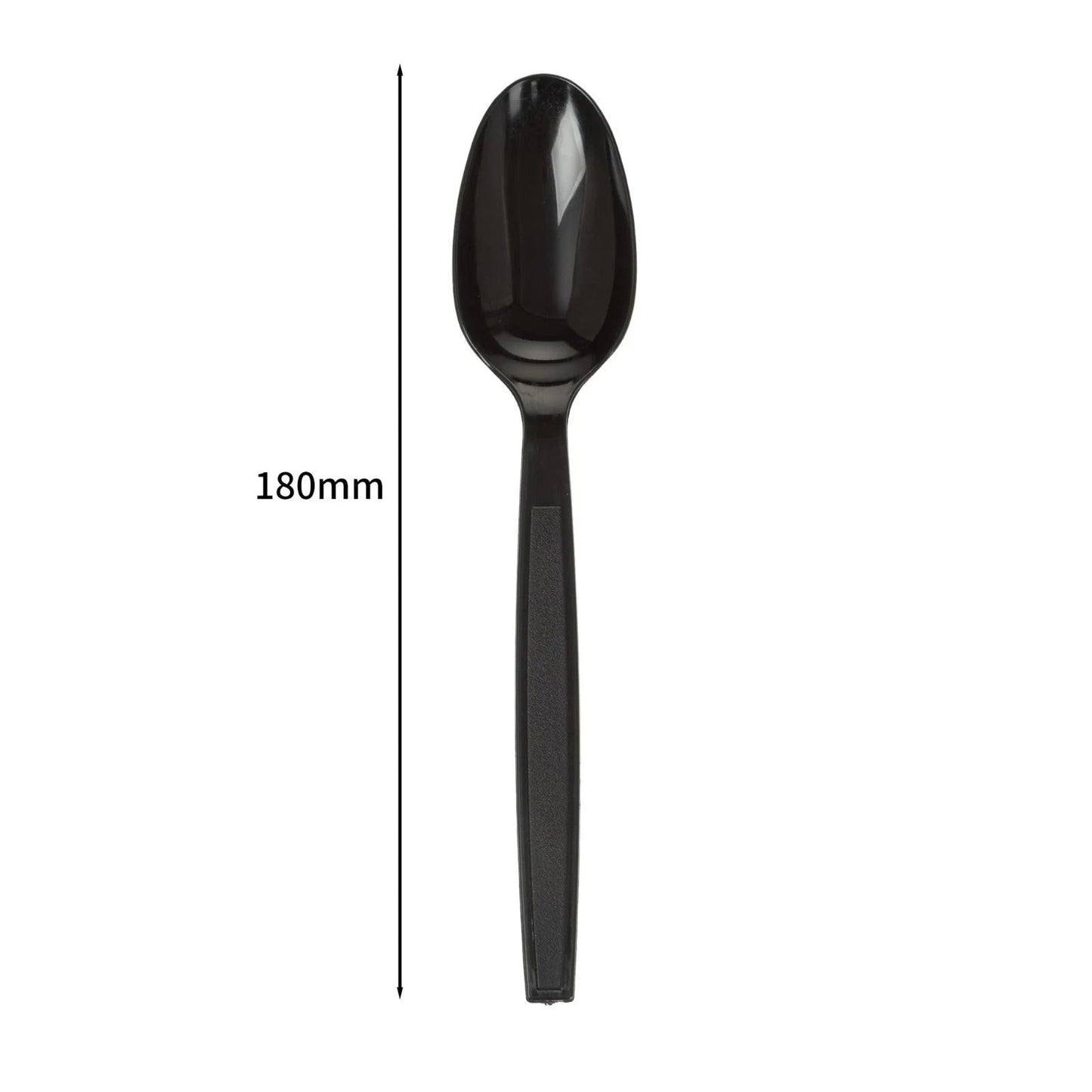 Lepels reusable herbruikbaar zwart bestek PS 180mm a 2000 stuks