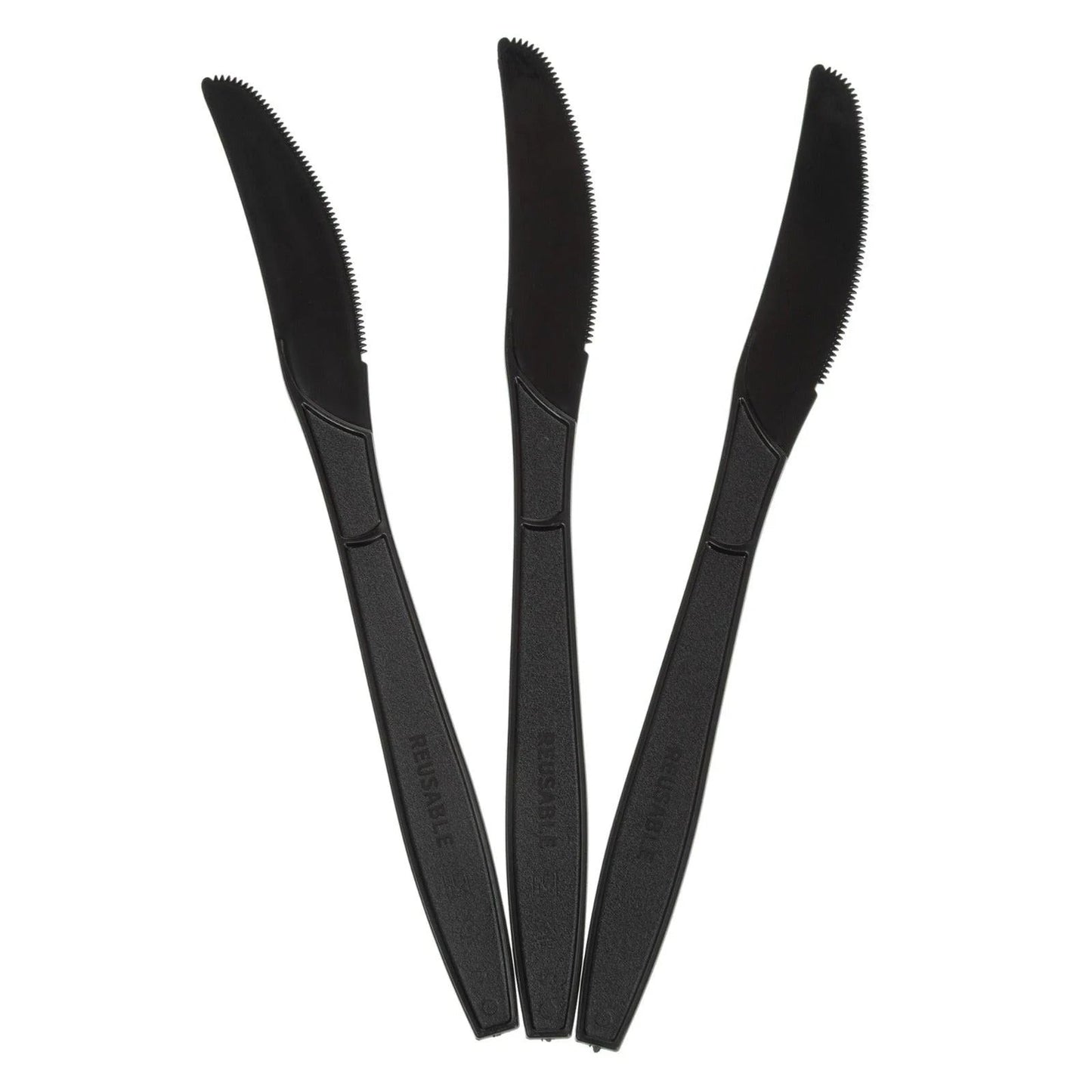 Herbruikbare Zwarte Messen PS 190 mm – 2000 stuks