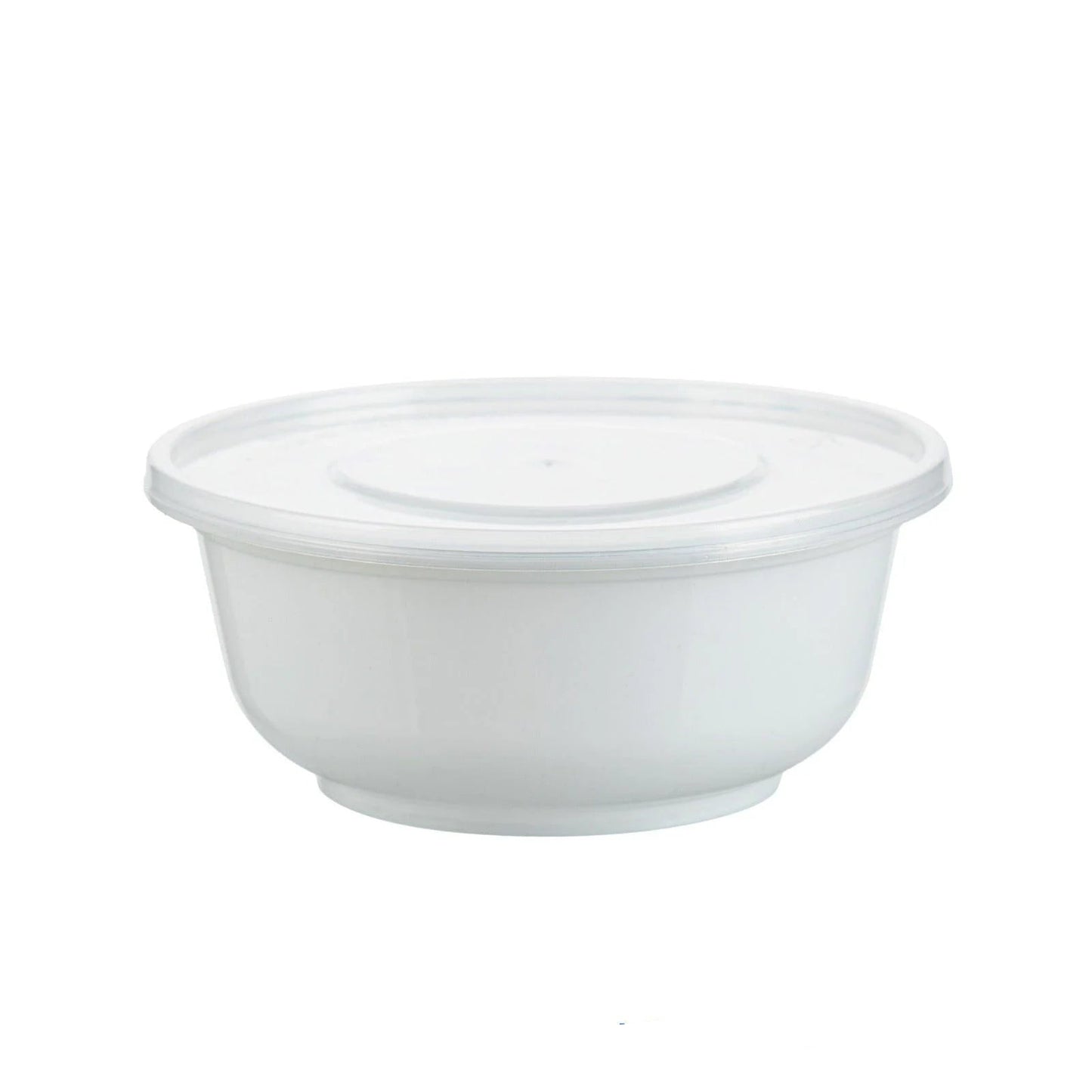 450x Asian Soep- of Pokébowl + Deksel – 360 ml (12 oz) – Wit – Herbruikbaar PP Ø120 mm