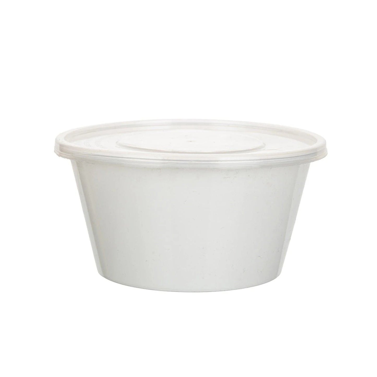 300x Asian Soep- of Pokébowl + Deksel – 840 ml 28oz – Wit – Herbruikbaar PP  Ø149mm