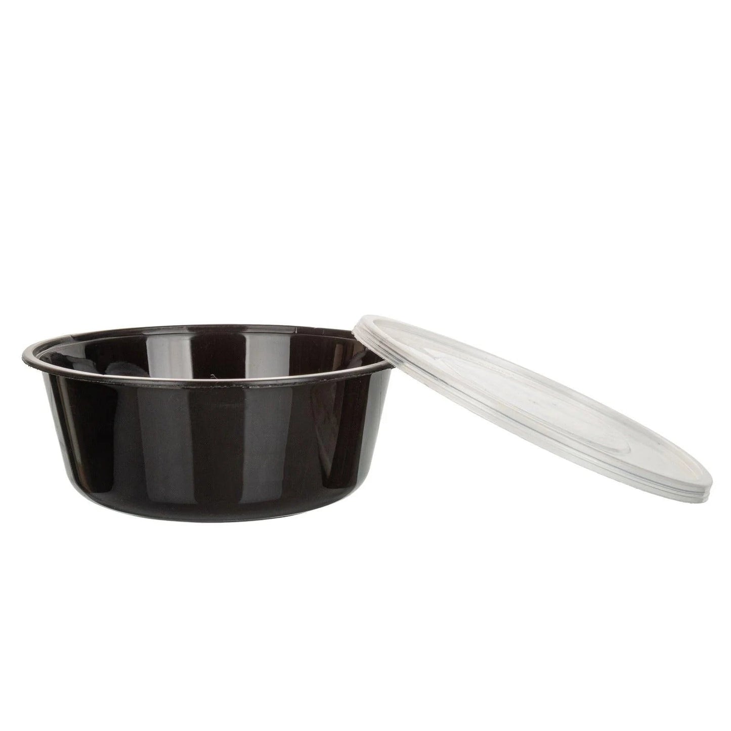 300x Asian Soep- of Pokébowl + Deksel – 500/600 ml 20oz – Zwart – Herbruikbaar PP  Ø148mm