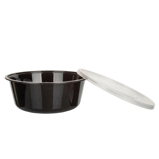 300x Asian Soep- of Pokébowl + Deksel – 500/600 ml 20oz – Zwart – Herbruikbaar PP  Ø148mm