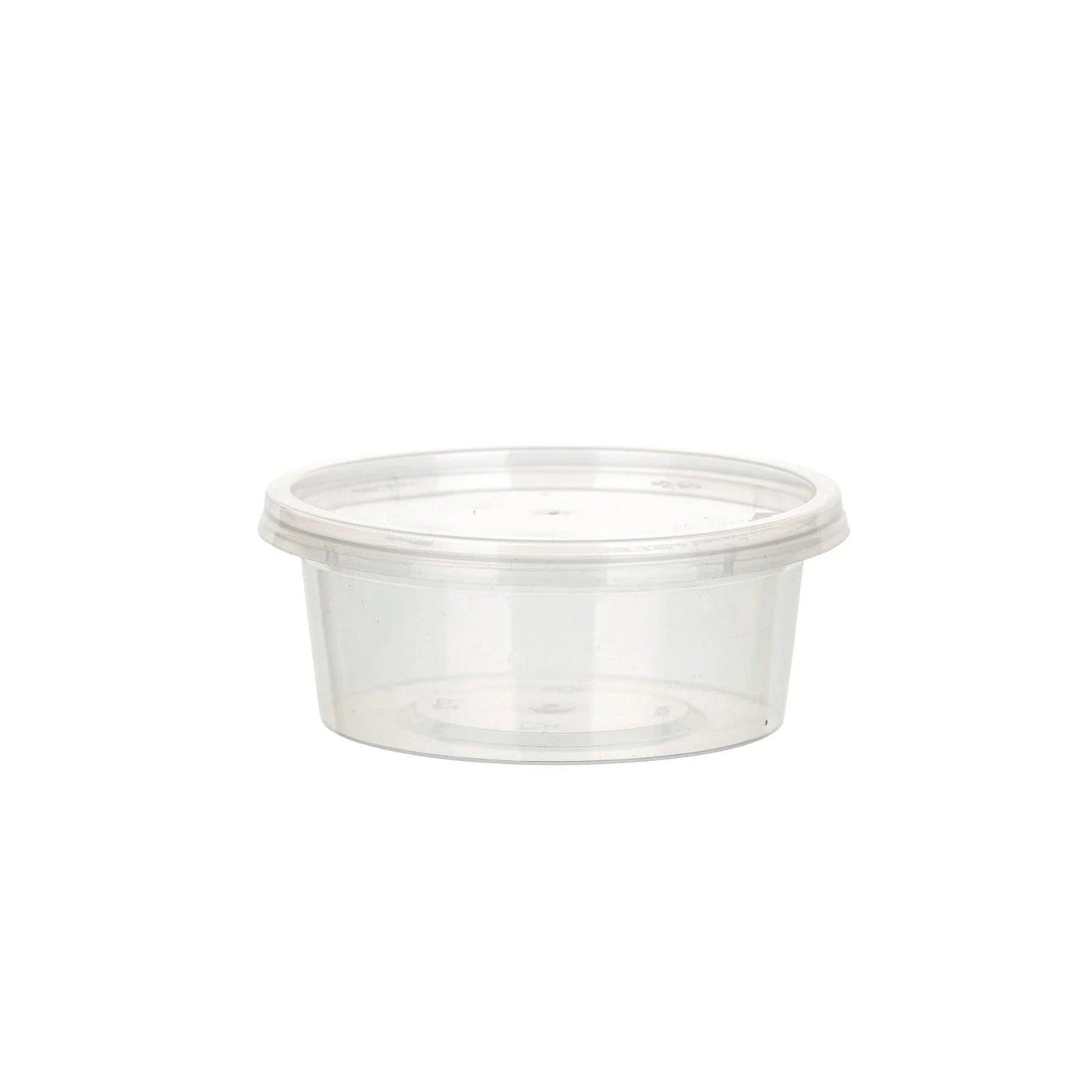 1000x PP Sauscup 50/60cc  2 oz Transparant Ø74mm inclusief deksel