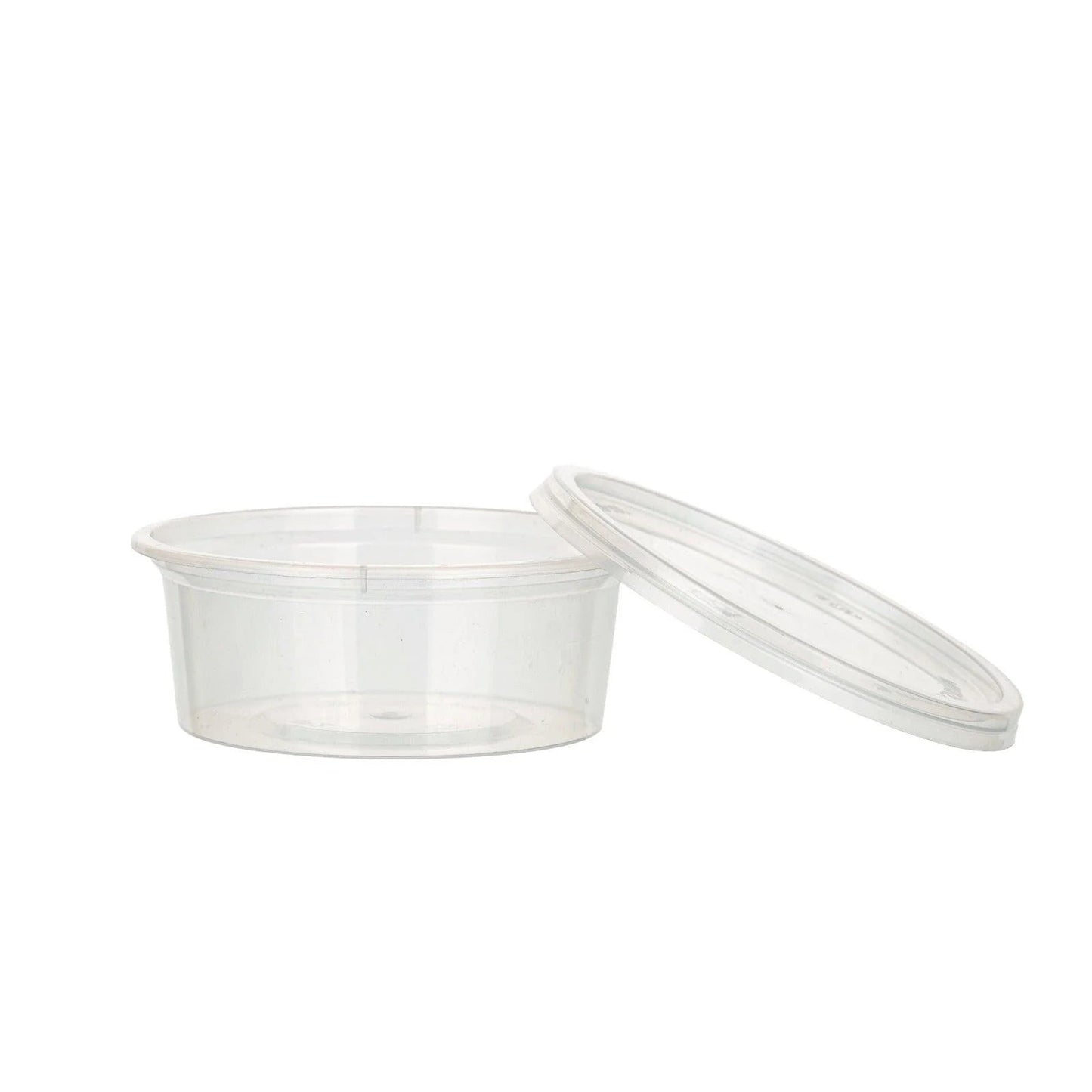 1000x PP Sauscup 50/60cc  2 oz Transparant Ø74mm inclusief deksel