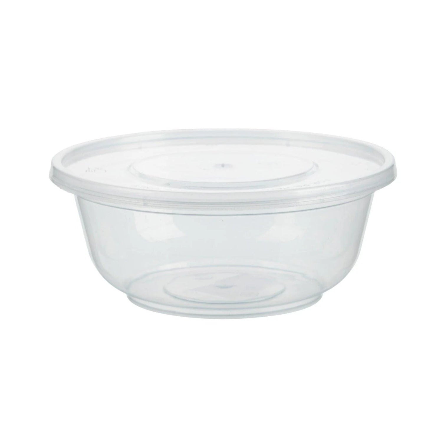 450x Asian Soep- of Pokébowl + Deksel – 360 ml (12 oz) – Transparant – Herbruikbaar PP  Ø120 mm